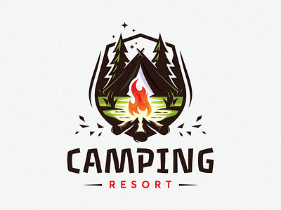 Camping resort awesome branding camping design holidays ideas inspiration inspire logo