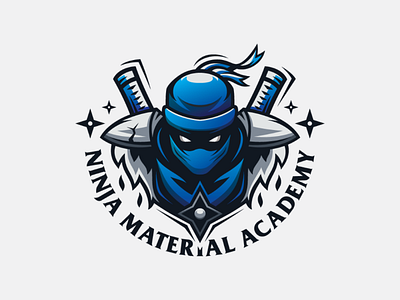 Ninja Material Academy academy business caracter design logo mascot ninja nodern school sport