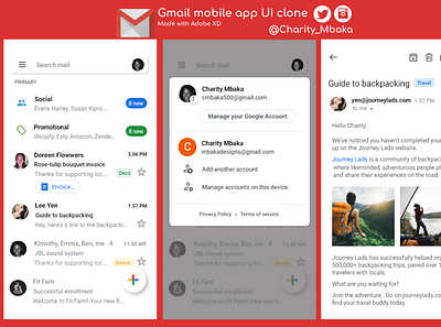 gmail ui clone clone gmail user interface