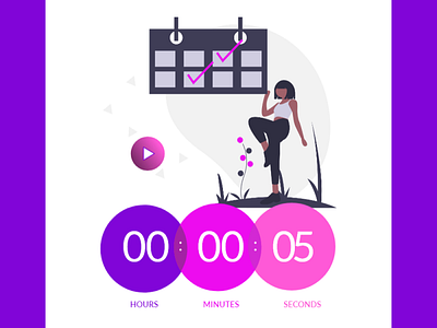 Count-down timer adobexd autoanimate undraw