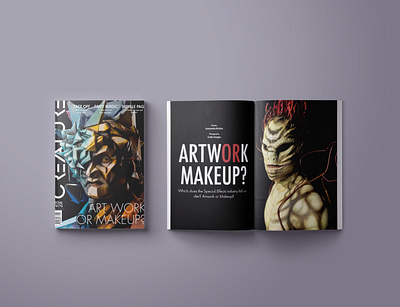 Creature Magazine Mockup graphic design layout design magazine mockup page layout publishing typography