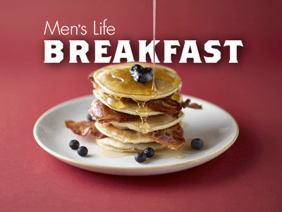 Men's Life Breakfast brand breakfast mens::life pancakes photography promo slide