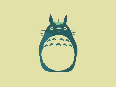 Spirit of the Forest character ghibli studio icon illustration leaf totoro