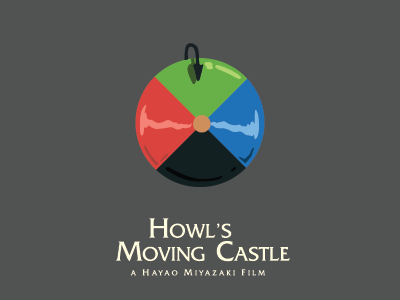 Door Portal film ghibli howls moving castle icon illustration poster