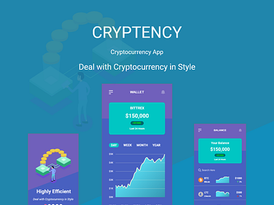 Cryptency - Cryptocurrency App UI/UX Design