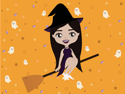 Illustrated Portraits 2 halloween illustration me october self portrait witch