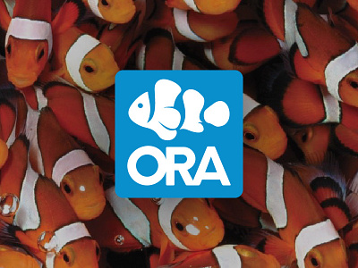 ORA Logo aquarium branding clownfish logo