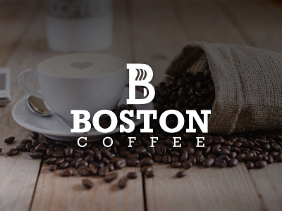 Boston Coffee branding coffee concept logo