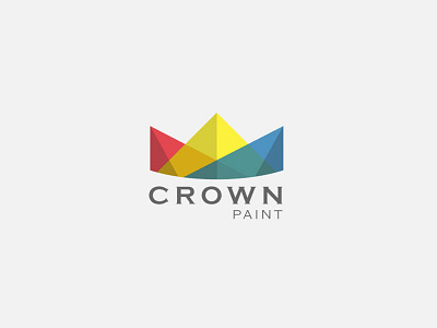 Crown branding cmyk color logo design paint rgb