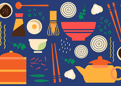 Sharebite Cuisine Card: Asian asian food design dim sum food food illustration illustration restaurant sharebite