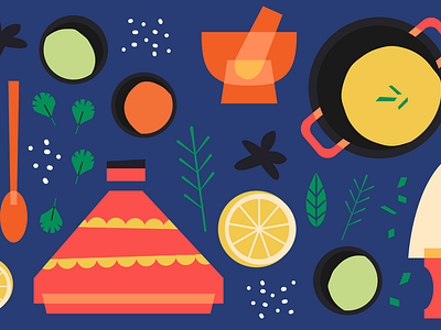 Sharebite Cuisine Card: Middle Eastern design food food illustration illustration middle eastern restaurant sharebite spices tajine