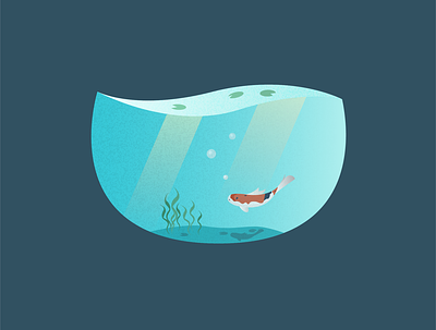 just keep swimming design fish illustration pond texture water
