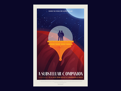 Space Travel Poster astronaut design illustration nasa outer space planet shooting star space space exploration space travel spaceship stars travel universe