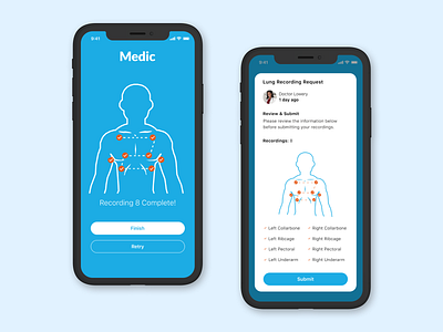 Medical App - IOT Lung Recorder iot medical medical app mobile