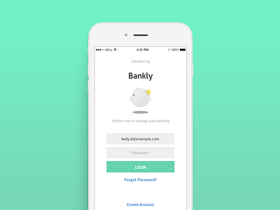 Bankly app banking finance mobile ui ux