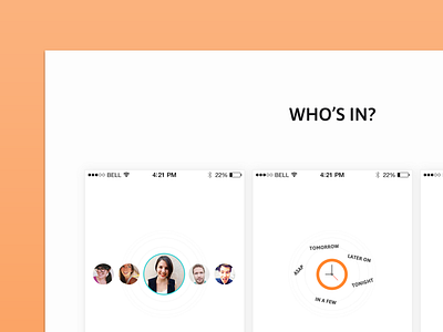 Who's In? mobile social tutorial ui ux