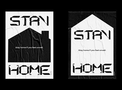 Stay home posters minimal poster poster design print stayhome typogaphy
