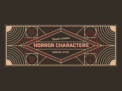 Horror Characters - logo branding classic movies design graphic designs graphics horror characters illustration lines logo skull vetor