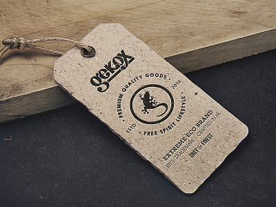 Paper label branding clothing gecko heymikel label lettering logo paper tag type