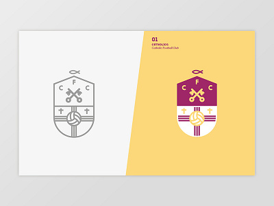 Football Religions - Christianism christianism design football religions graphic design logo