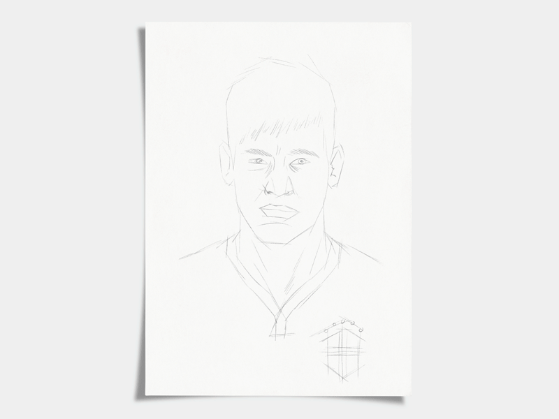 Neymar Animation process design drawing illustration neymar print process