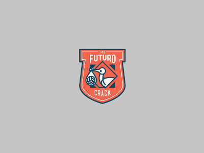 My future crack design football illustration graphic design logo stork