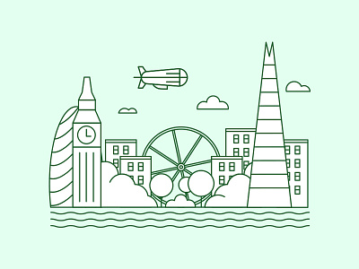 London city heymikel icons illustration ldn london miguel sousa minimal skyline