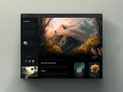 Random projects: Art hub art landscape ui web