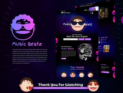 Music Beatz 2020 design arshuman beats branding creative design landing page music typography ui ux website