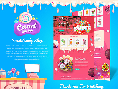 Sweet Candy Shop arshuman branding candy candyshop design ecommerce design graphic desgin landing page typography ui ux vector website