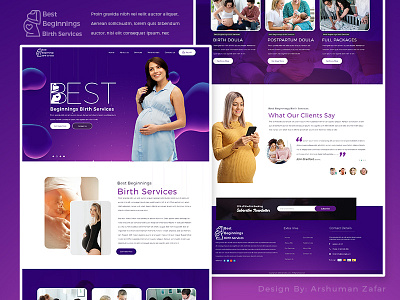 Baby Birth Services arshuman branding creative design graphic desgin icon landing page typography ui ux vector website