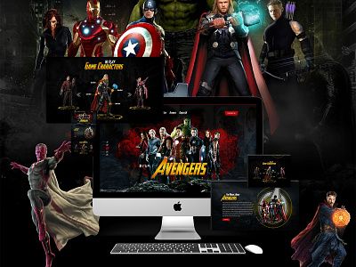 Avengers Gaming gaming graphic desgin typography ui ux web