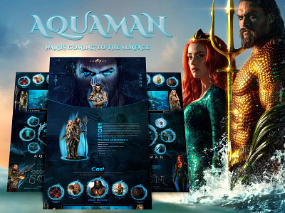 Aquaman Final aquaman graphic desgin landingpage typography vector website