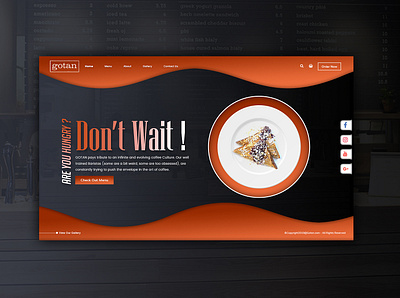 Online Food Restaurant design graphic desgin landing page typography ui ux website