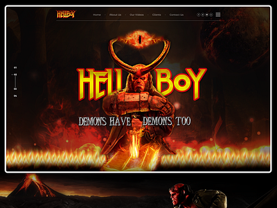 Hellboy design graphic desgin typography ui ux website