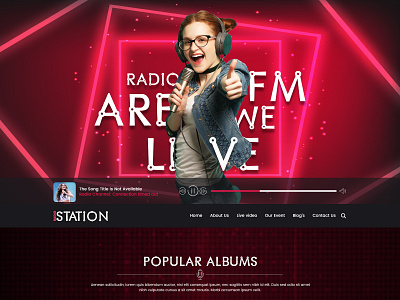 Radio FM creative design graphic desgin radio song poster ui ux web website