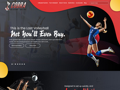 Volleyball Game athletic creative game graphic desgin uiux volleyball webdesign website