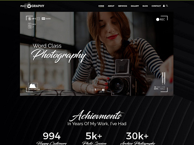 Photography arshuman creative graphic desgin landing page layout photography photography portfolio ui ux web design website