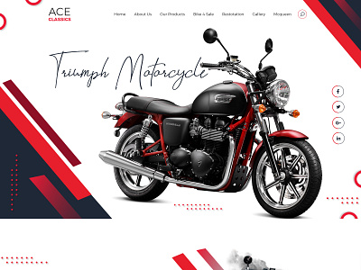 Triumph-Motorcycle-Shop bike ecommerce landing page shop ui ux website
