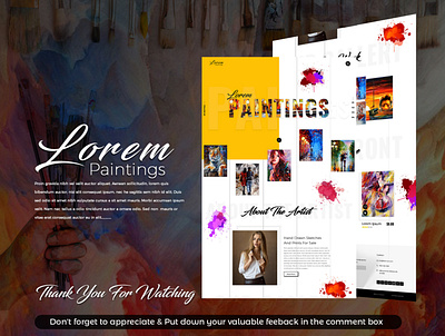 Painting Art art creative ecommerce graphic desgin illustration painting typography ui ux website