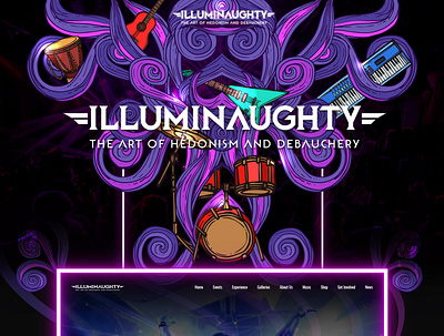DJ illuminaughty creative design illuminaughty illustration landing page typography ui ux vector web website