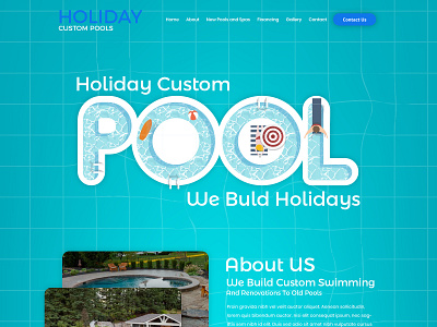 Pool Services creative design swimmingpool typography ui ux website website design