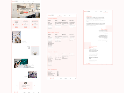 Comps for cleaning services website web design website