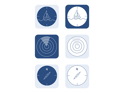 Sail Navigation App Icons app icons illustration