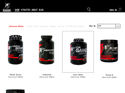 products page web comps