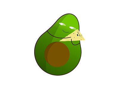 Avocado goes with everything 2d character design illustration