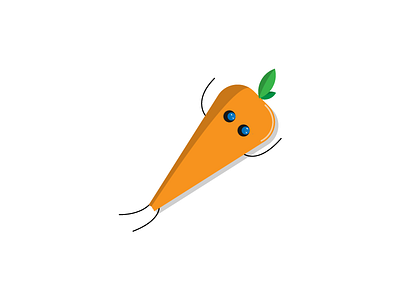 Carrot 2d character design illustration