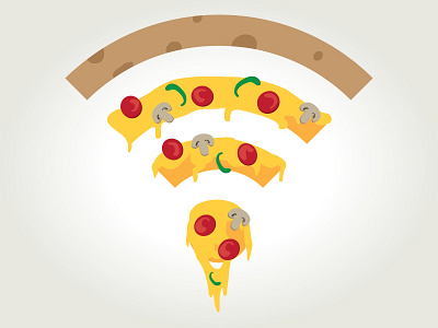 WiPie Illustration digital art icon illustration pizza