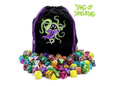 Bag of Devouring Product Design embroidery gaming illustration product productdesign tabletop