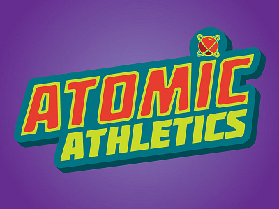 Atomic Athletics Type Treatment identity logo neon typetreatment typography